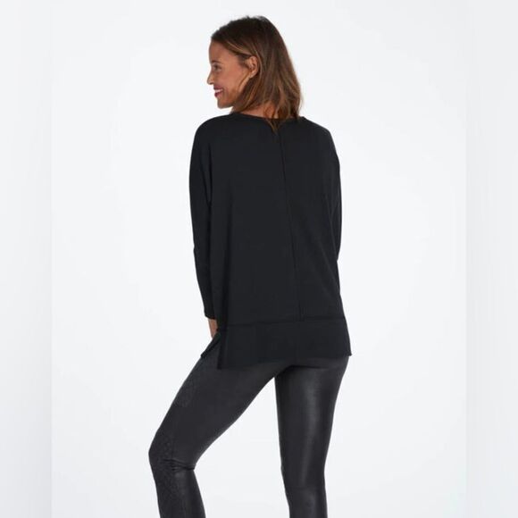 Spanx NWT Perfect Length Dolman 3/4 Sleeve Top/Sweater Very Black Size Medium - Picture 5 of 8